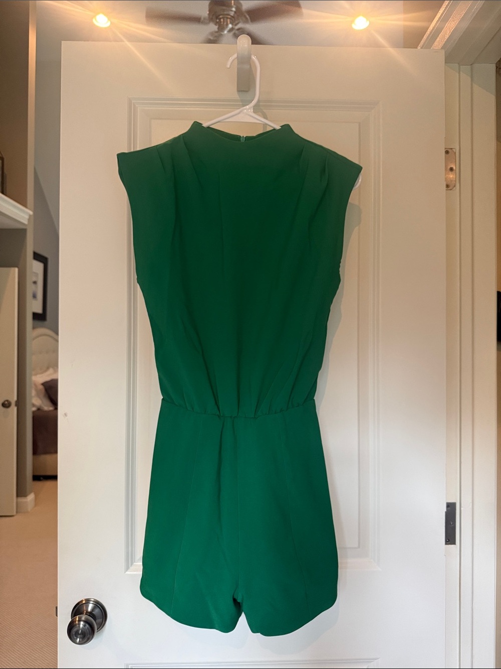 NET Green Sleeveless Romper